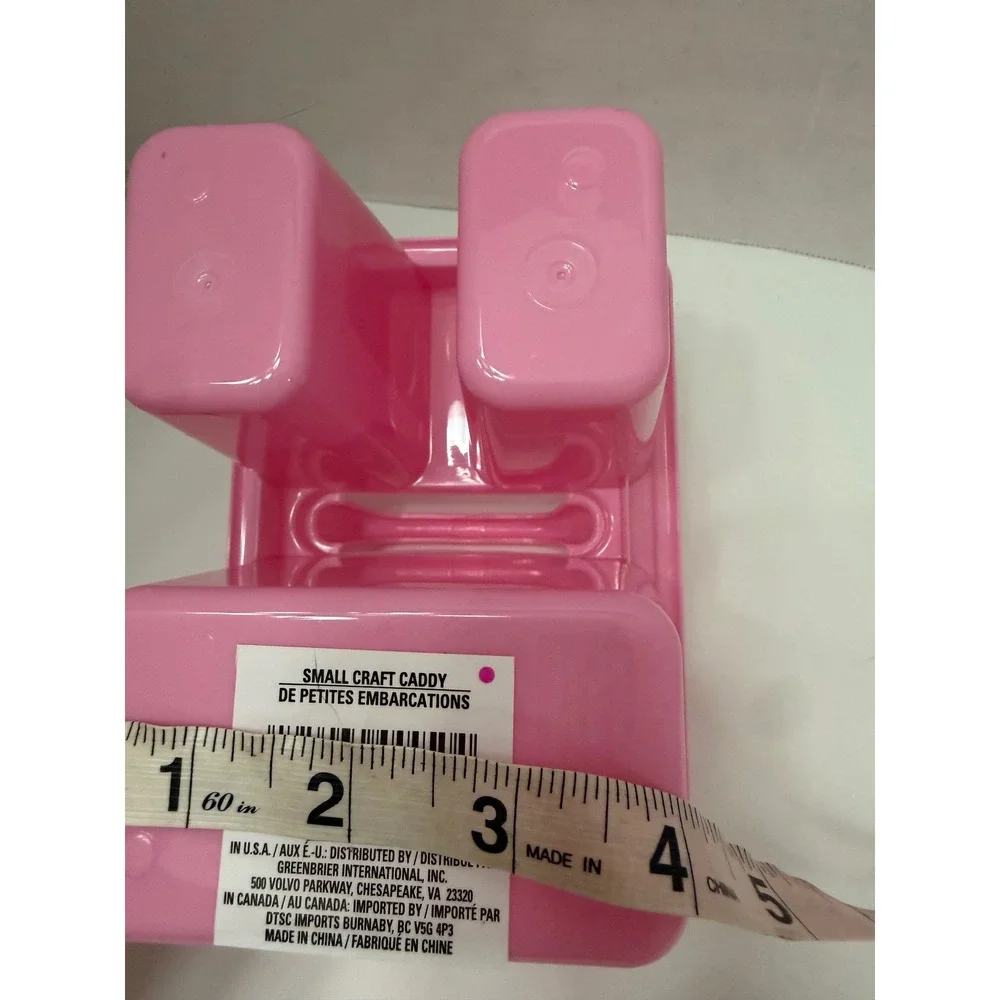 Pink Small Craft Caddy 3 Compartment Organizer 252645 Greenbrier International